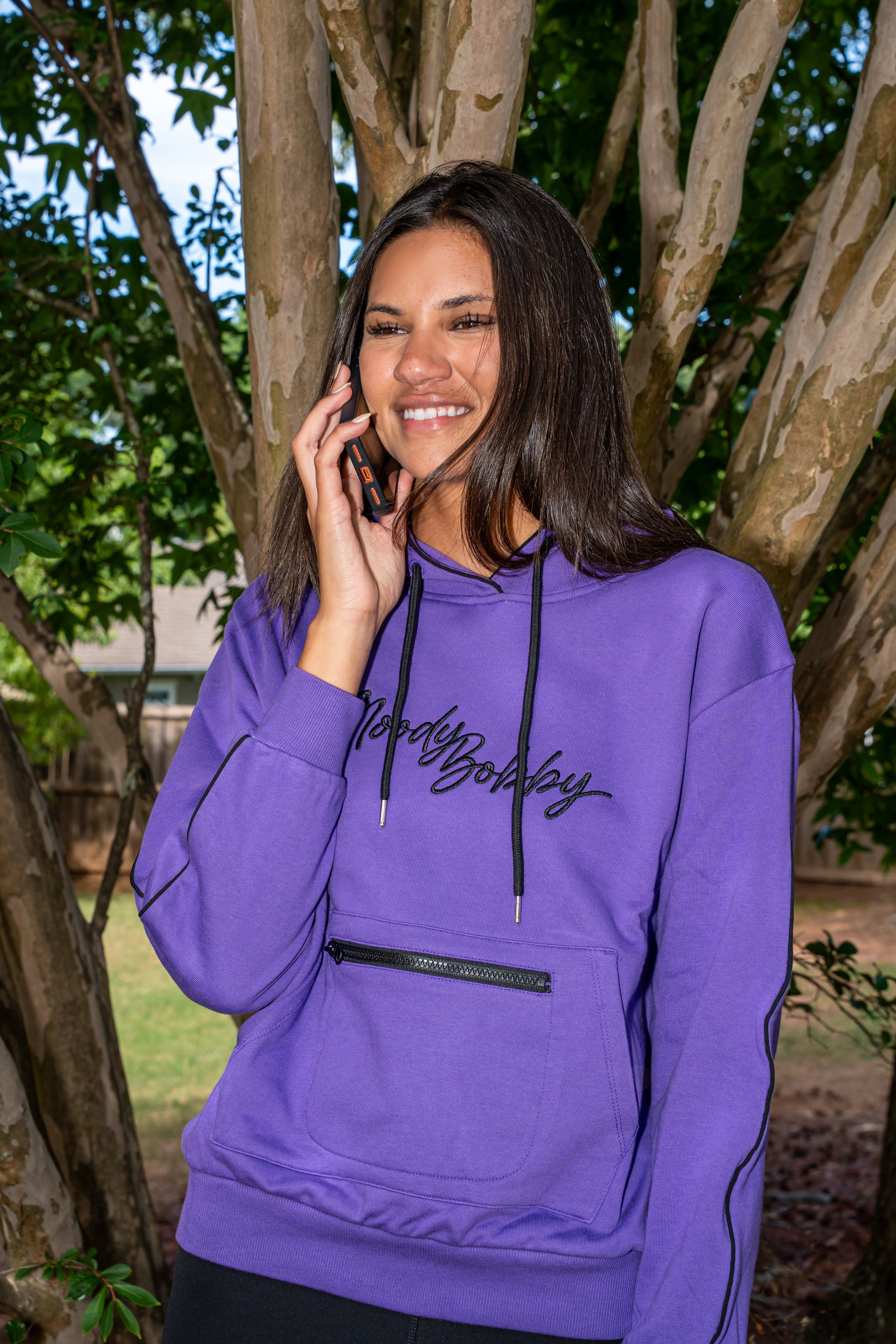 Deep Purple Signature Black Trim Hoodie
