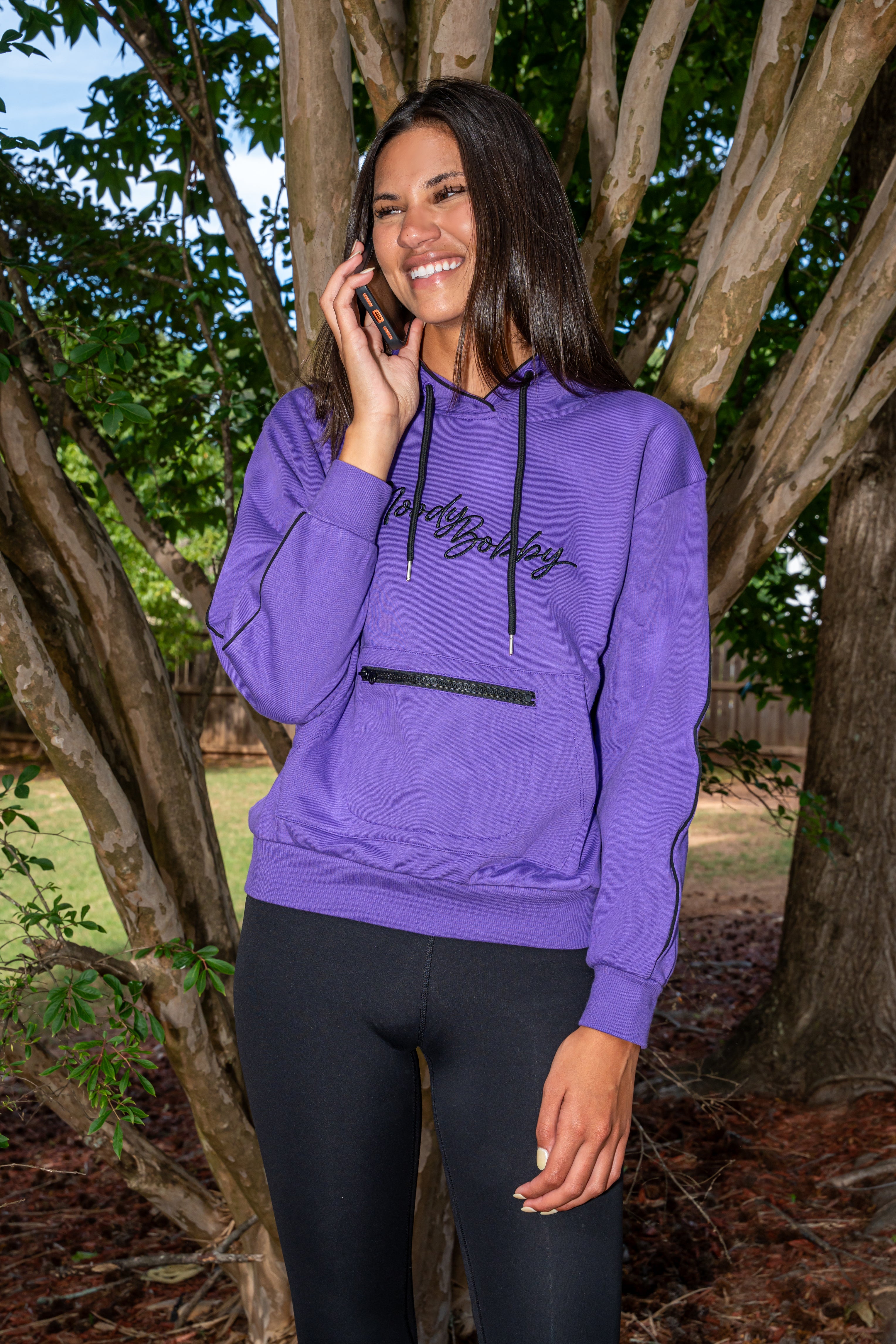 Deep Purple Signature Black Trim Hoodie