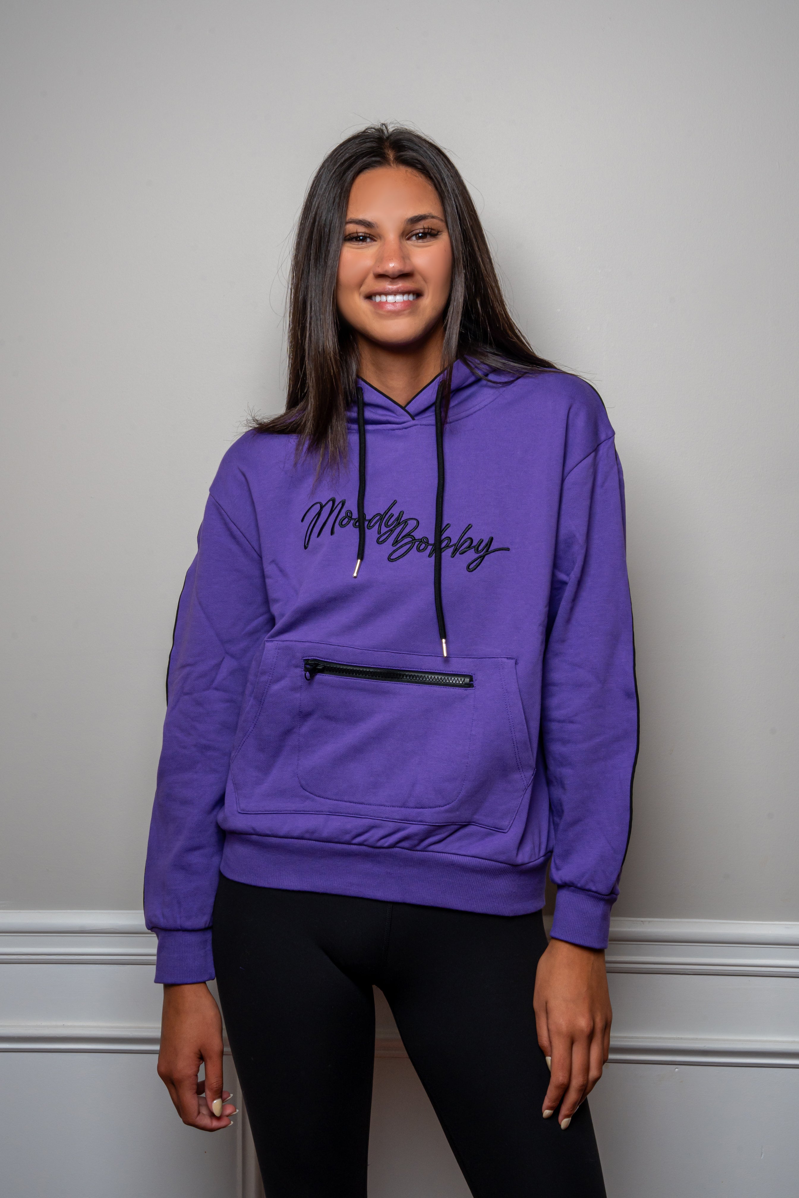 Deep Purple Signature Black Trim Hoodie