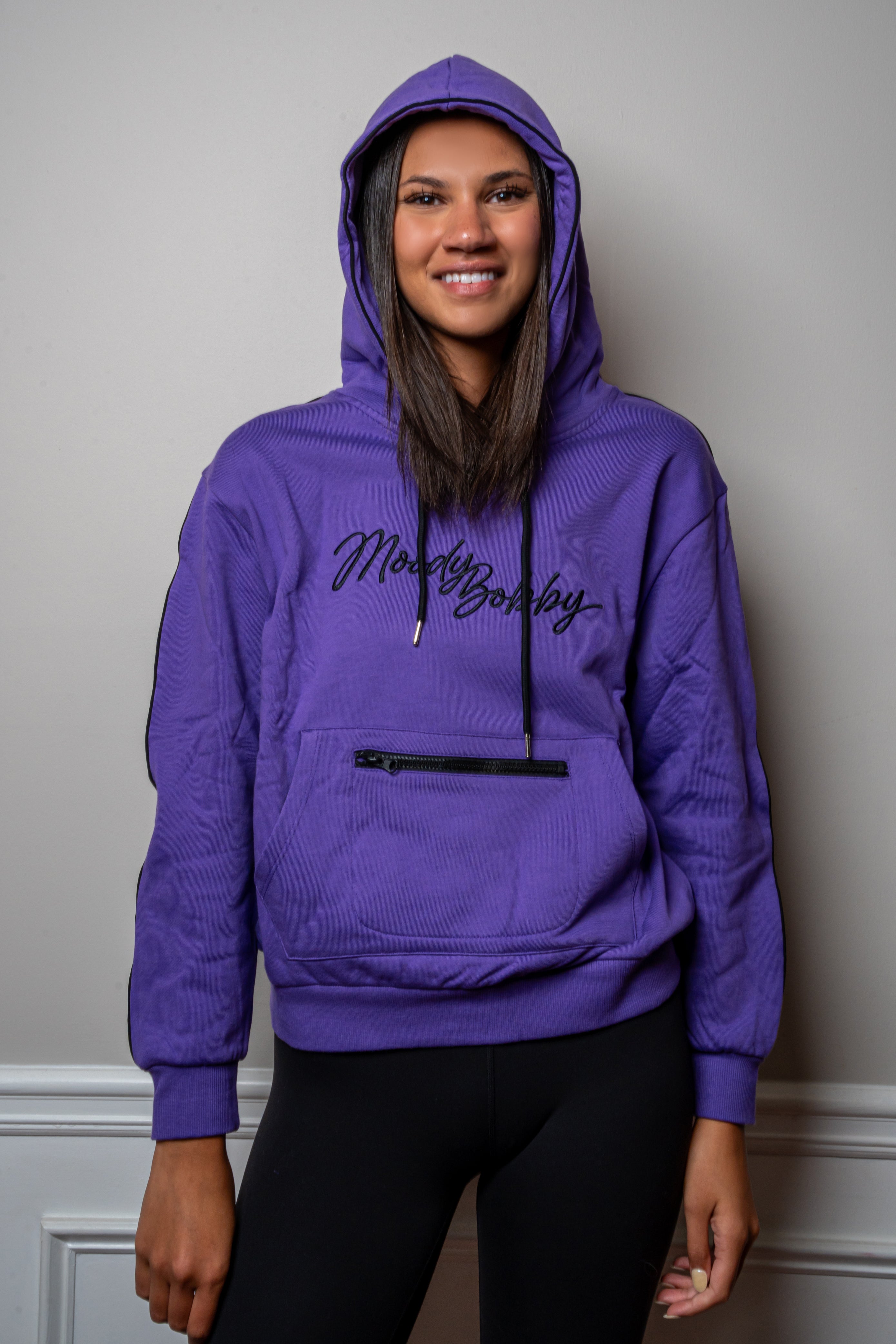 Deep Purple Signature Black Trim Hoodie