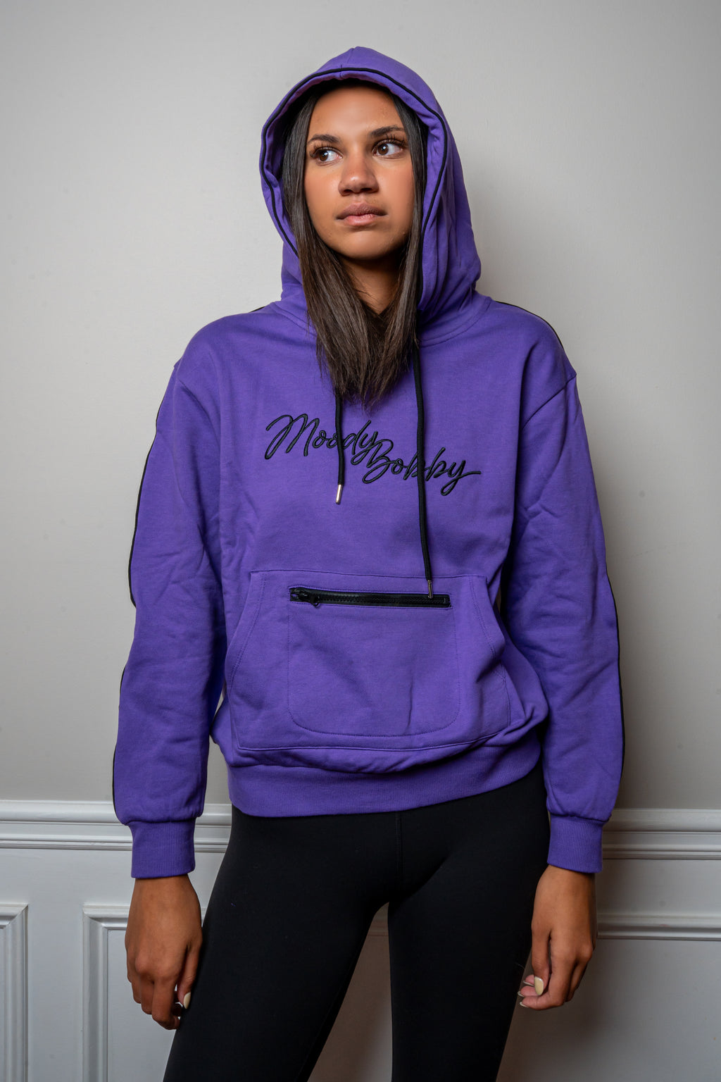 Deep Purple Signature Black Trim Hoodie