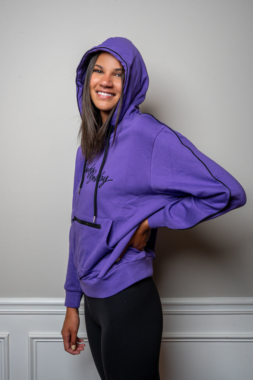 Deep Purple Signature Black Trim Hoodie